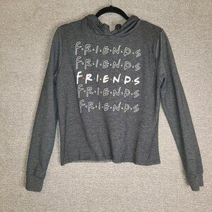FRIENDS Grey Graphic Pullover Hoodie Sweatshirt L